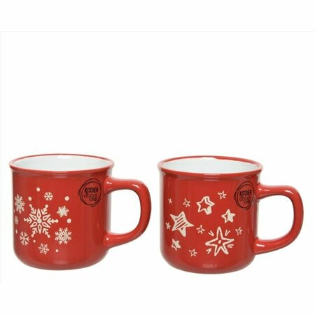 KAEMINGK INTERNATIONAL RED/WHT SNWFLK MUG 607947